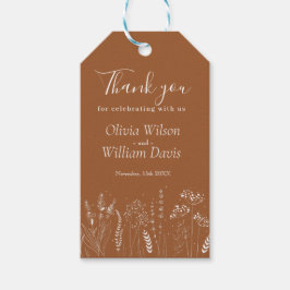 Wildblume White Floral Vielen Dank für Ihre Hochze Geschenkanhänger