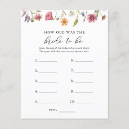 Wildblume, wie alt die Braut war, um zu spielen