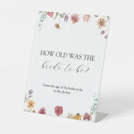 Wildblume Wie alt war das Brautduschenspiel Sockelschild