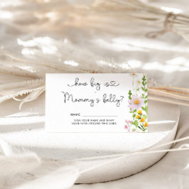 Wildblume, wie groß die Bauchschutzkarte von Mama  Begleitkarte