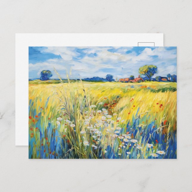 Wildblume Wiese am Havel Postkarte (Vorne/Hinten)