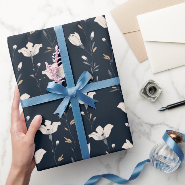 Wildblume Wiese, Aquarellboho Wilde Blume, vorher Geschenkpapier (Schenken)