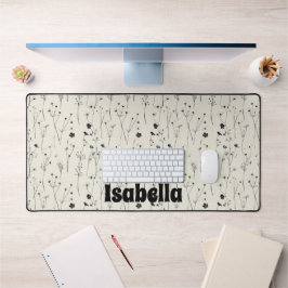 Wildblume Wiese, Aquarellboho Wilde Blume, vorher Schreibtischunterlage