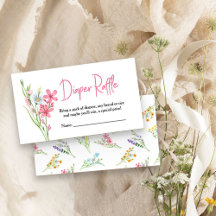 Wildblume Wiese Baby Duschdusche Windeln Raffel