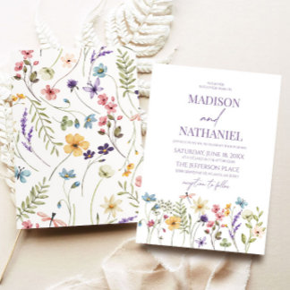 Wildblume Wild Blume Blumengarten Hochzeit Einladung