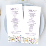 Wildblume Wild Blume Blumengarten Hochzeit Menükarte<br><div class="desc">Das ist ein Hochzeitsmenü der Wildblume Wild Blume Floral Garden.</div>