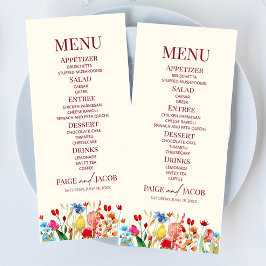 Wildblume Wild Blume Blumengarten Hochzeit Menükarte