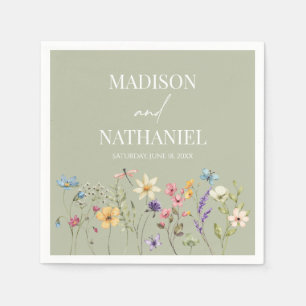 Wildblume Wild Blume Blumengarten Hochzeit Serviette