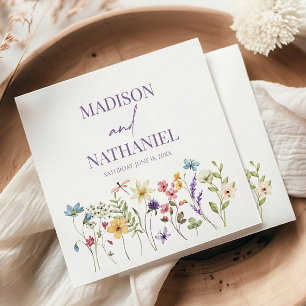 Wildblume Wild Blume Blumengarten Hochzeit Serviette