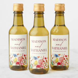 Wildblume Wild Blume Blumengarten Hochzeit Weinetikett