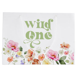 Wildblume Wild ein Mädchen 1. Geburtstag Große Geschenktüte