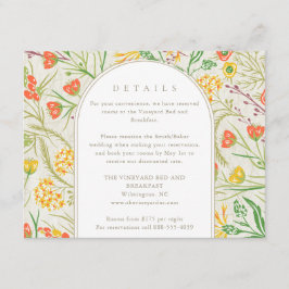 Wildblume Wild Meadow Outdoor Hochzeit Begleitkarte