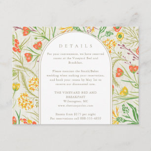 Wildblume Wild Meadow Outdoor Hochzeit Begleitkarte