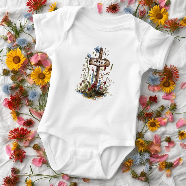 Wildblume Wild One Baby Strampler (Von Creator hochgeladen)