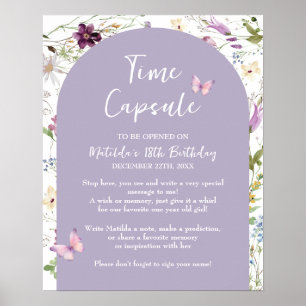 Wildblume Wild ONE Butterfly Garden Time Kapsel Poster