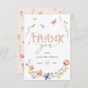 Wildblume Wild & Onederful 1. Geburtstag Vielen Da Dankeskarte