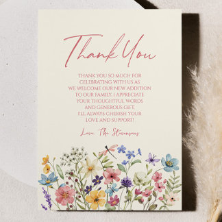 Wildblume Wilde Blume Blumengarten Kinderdusche Dankeskarte