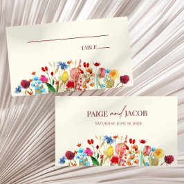 Wildblume Wilde Blume Blumenhochzeit Platzkarte
