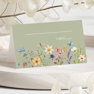 Wildblume Wilde Blume Blumenhochzeit Platzkarte