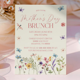 Wildblume Wilde Blume Blumenstrauß Muttertag Brunc Einladung