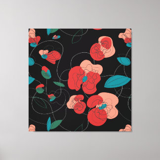 Wildblume Wonderland | Stilisierte Blume Leinwanddruck