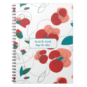 Wildblume Wonderland   Stilisierte Blume Notizblock