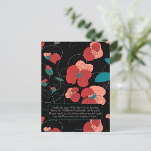 Wildblume Wonderland Stilisierte Blume Postkarte
