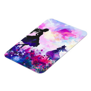 Wildblume Wonderland Wasserfarbe Magnet