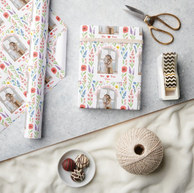 Wildblume Wrapping Paper - "We Liebe You Mama" Geschenkpapier (Kunsthandwerk)