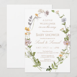 Wildblume Wreath Baby Dusche Einladung