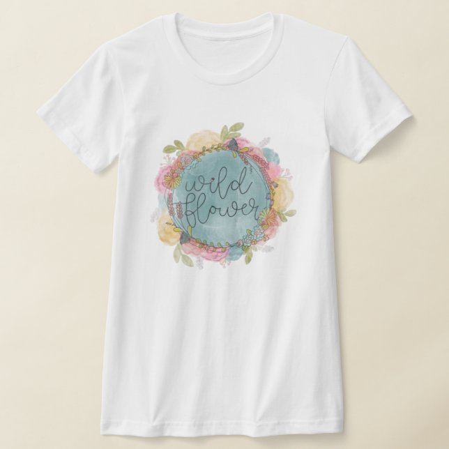 Wildblume Wreath Floral T-Shirt (Ablage )
