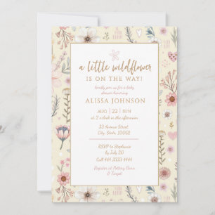 Wildblume Yellow Baby Dusche Einladung