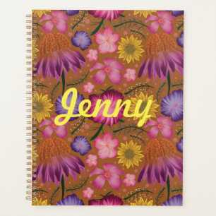 Wildblume Yellow Floral Personalisiert Planer