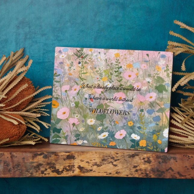 Wildblume-Zitat Fotoplatte (Seite)