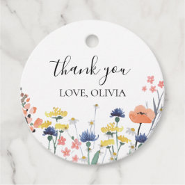 Wildblume zum ersten Geburtstag Vielen Dank Geschenkanhänger