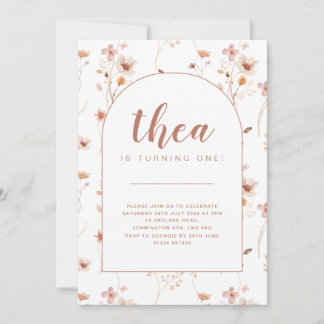 Wildblume zum Geburtstag Einladung