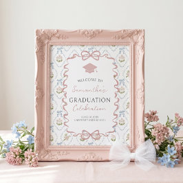 Wildblumen-Abschieds-Willkommensschild Poster