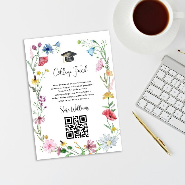 Wildblumen Abschluss Uni Fonds Begleitkarte (Von Creator hochgeladen)