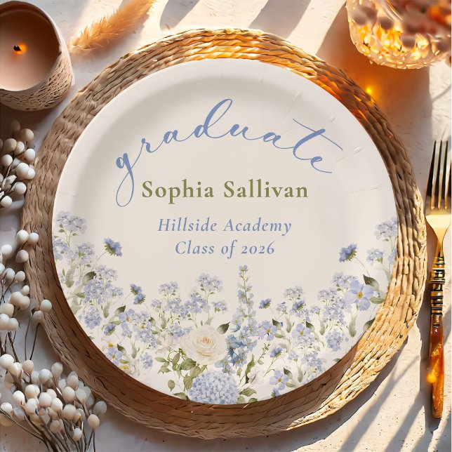 Wildblumen-Abschlussfeier Pappteller (Von Creator hochgeladen)