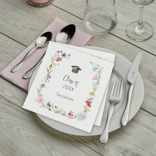 Wildblumen-Abschlussfeier Serviette
