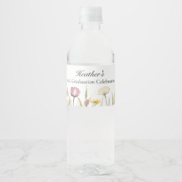 Wildblumen-Abschlussfeier Wasserflaschenetikett