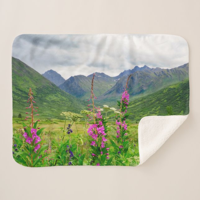 Wildblumen Alaskan Valley Sherpadecke (Vorderseite (Horizontal))