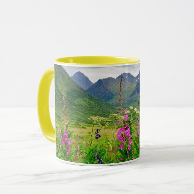 Wildblumen Alaskan Valley Tasse (Vorderseite Links)