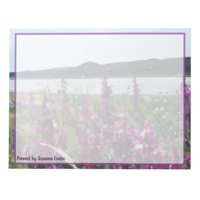 Wildblumen am Fluss - Custom Stationery Notizblock (Vorderseite)