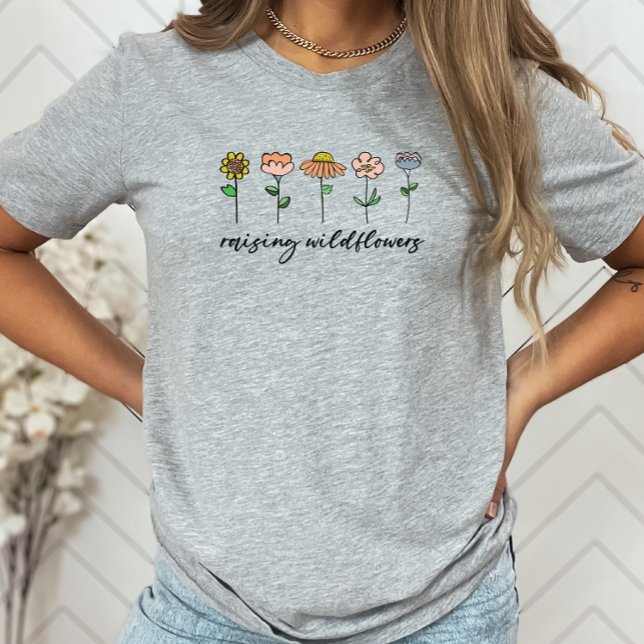 Wildblumen anheben Farbige Mama der Blüte/Mutter T T-Shirt (Von Creator hochgeladen)