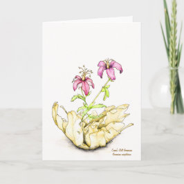 Wildblumen-Aquarell-Geranie innen leer Karte