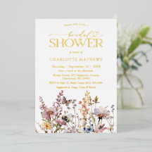 Wildblumen-Aquarell & Gold-Typografie-Junggesellin