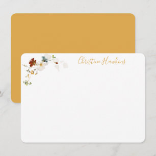 Wildblumen-Aquarell Hübsche Blumen Personalisierte Mitteilungskarte