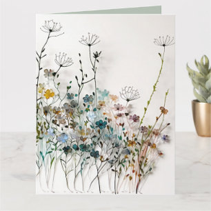 Wildblumen - Aquarell Karte