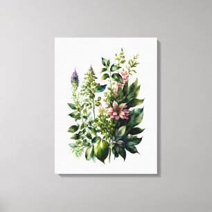 Wildblumen Aquarell Leinwand